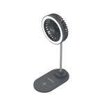 Veho UF-2 3-in-1 USB Desktop USB Fan, Smartphone Charger & LED Lamp